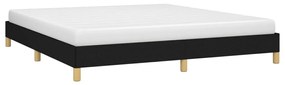 Estrutura de cama sem colchão 180x200 cm tecido preto