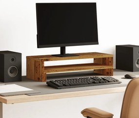 vidaXL Suporte monitor 54x22x15 cm derivados de madeira madeira velha