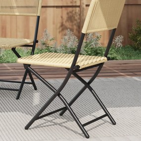 Conjunto de Mesa e Cadeiras de Jardim de Vime Conjunto de 3 Peças Móve