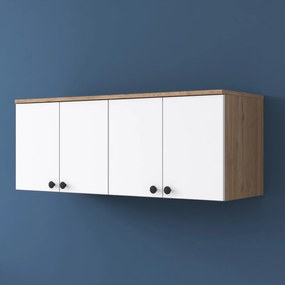 Armário Multiusos BA120 – Nogueira e Branco – 120x46,8x42,5 cm