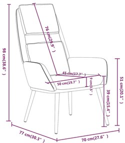 Cadeira de descanso tecido castanho