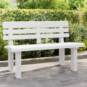 vidaXL Banco de jardim 110x52x71 cm polipropileno branco