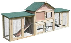 Gaiola ao exterior grande casa para pequenhos animais gaiola Coelhos 210x45.5x84.5 cm