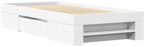 Estrutura de cama 100x200 cm derivados de madeira branco