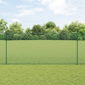 Cerca de Arame Soldado com 5 Postes U Verde 1,4x10 m Aço