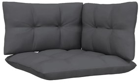 6 pcs conjunto lounge de jardim c/ almofadões pinho maciço