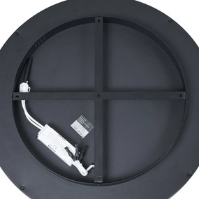 Plafond de design preto com dourado 60cm incl. LED com interruptor de 3 níveis - Ingo