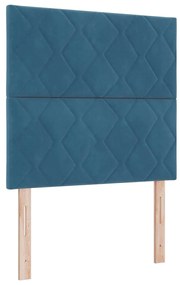 Cama vidaXL Azul Escuro 120x200 cm Veludo