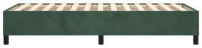 Estrutura de cama sem colchão 80x200 cm veludo verde-escuro