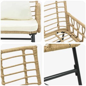 Conjunto de Jantar para Jardim 3 pcs Preto, Antracite