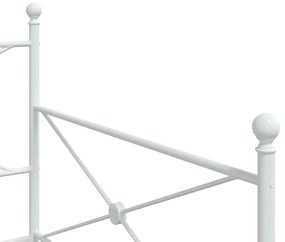 Cama de dia com gavetão sem colchão 100x190 cm aço branco