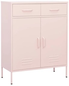 Armário de arrumação aço 80x35x101,5 cm rosa