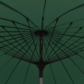 Guarda-sol de exterior c/ mastro de alumínio 270 cm verde