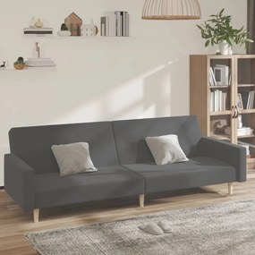 vidaXL Sofá-cama de 2 lugares tecido cinzento-claro