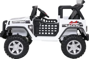 Jipe elétrico para Crianças 12V Jeep BEAST 4x4, Rodas de espuma EVA, Assento Couro ecológico Branco