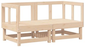 Sofás de canto com almofadões 2 pcs madeira de pinho maciça