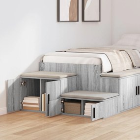 Armário de Armazenamento vidaXL Cinza Sonoma 127x41x40 cm Madeira Estr