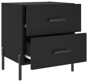 Mesas de cabeceira 2 pcs 40x35x47,5 cm deriv. de madeira preto