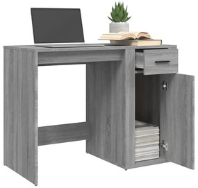 Secretária 100x49x75 cm derivados de madeira cinzento sonoma