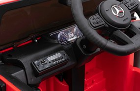 Carro elétrico para Crianças 12V Mercedes G63 Rodas de EVA, Assento de couro Vermelho