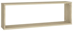 Estantes parede cúbicas 4pcs deriv. madeira 80x15x26,5cm sonoma