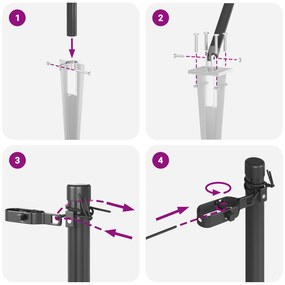 Postes de Cerca vidaXL com Ponta 26 pcs Ø32 mm 80 cm Aço Galvanizado