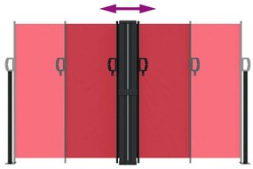 Toldo lateral retrátil 140x600 cm vermelho
