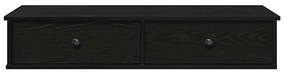 Prateleira parede c/ gavetas 100x37,5x19cm deriv. madeira preto