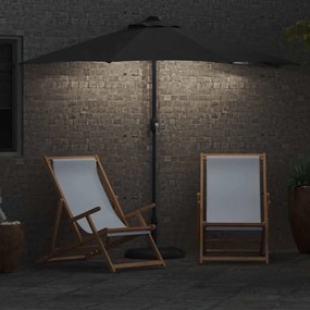 Guarda-sol de Jardim Antracite 294 x 150 x 224 cm tecido