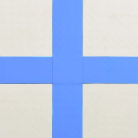 Colchão de ginástica insuflável c/ bomba 200x200x10 cm PVC azul