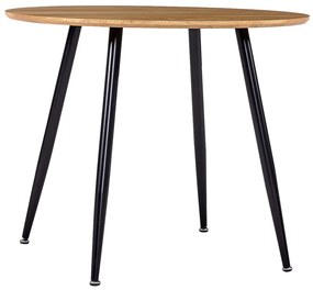 Mesa de jantar 90x73,5 cm MDF cor carvalho e preto