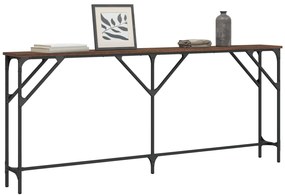 Mesa consola 180x23x75 cm derivados madeira carvalho castanho