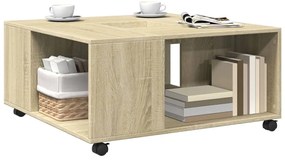 Mesa de centro 80x80x40 derivados de madeira carvalho sonoma