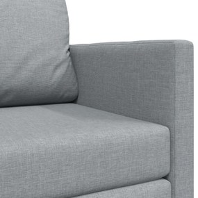 Sofá Cama de Chão 2-em-1 Cinza Claro 124x71x78 cm Tecido