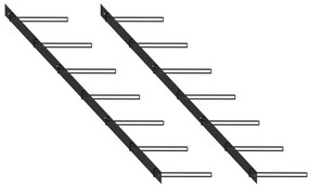 Garrafeiras de parede para 14 garrafas 2 pcs metal preto