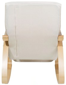 Cadeira de baloiço em tecido creme WESTON Beliani