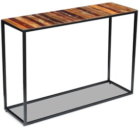 Mesa consola 110x35x76 cm madeira reciclada maciça