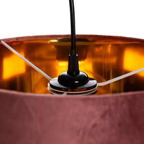 Moderne hanglamp roze met goud 30 cm - Rosalina Moderno