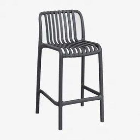 Pack De 2 Bancos Altos Empilháveis Em Polipropileno Wendell Cinza Grafito & ↑65 Cm - Sklum