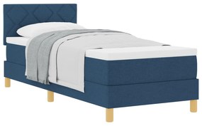 Cama Box Spring com Colchão Azul 80x200 cm Tecido