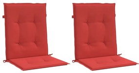 Almofadões lombares p/ cadeiras de jardim 2pcs oxford vermelho