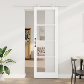 Porta Deslizante vidaXL com Conjunto de Ferragens 'ORKDAL'Branco Madei