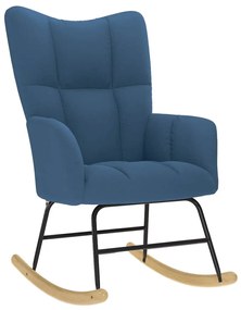 Cadeira de baloiço tecido azul