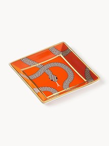 Tabuleiro decorativo em porcelana com ouro Eden