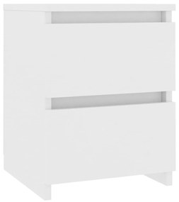 Mesas de cabeceira 2 pcs 30x30x40 cm contraplacado branco