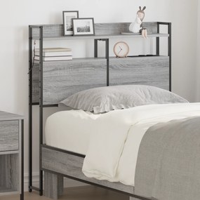 vidaXL Cabeceira de armazenamento Cinza sonoma 90 cm