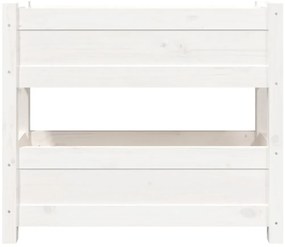 Vaso/floreira 77x25x66 cm madeira de pinho maciça branco