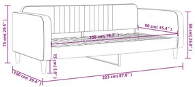 Sofá-cama 90x200 cm veludo azul