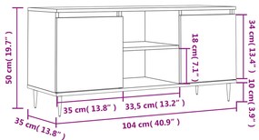 Móvel de TV 104x35x50 cm derivados de madeira branco