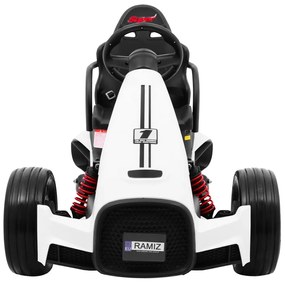 Kart elétrico para Crianças 3 Rodas 12V XR-1 Rodas Espuma EVA Branco